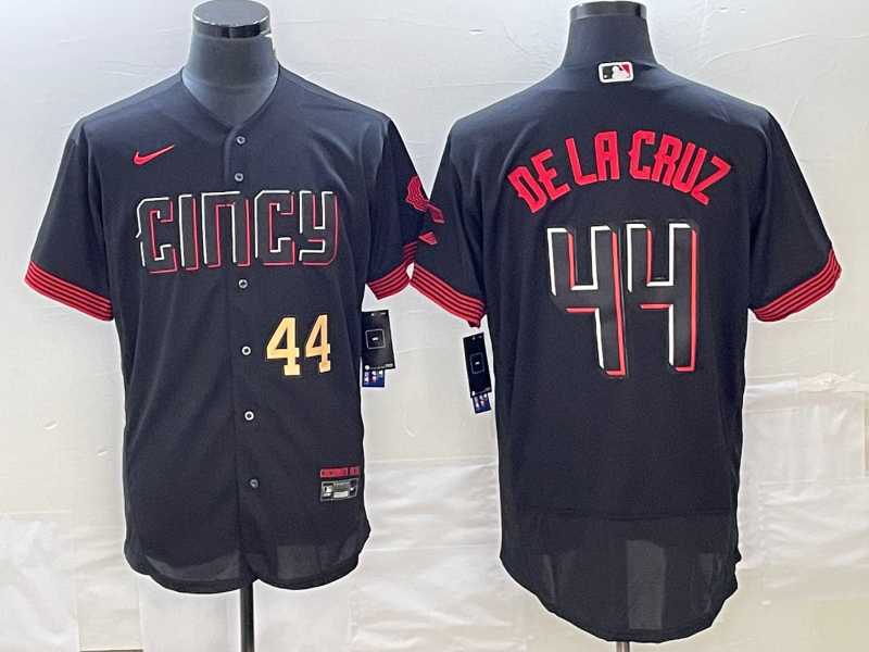 Men's Cincinnati Reds #44 Elly De La Cruz Number Black 2023 City Connect Cool Base Stitched Jersey,We sell and wholesale Men's Cincinnati Reds #44 Elly De La Cruz Number Black 2023 City Connect Cool Base Stitched Jersey on line form chian!